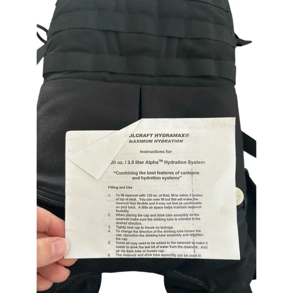 Hydramax Alpha Black 120oz Hydration Backpack